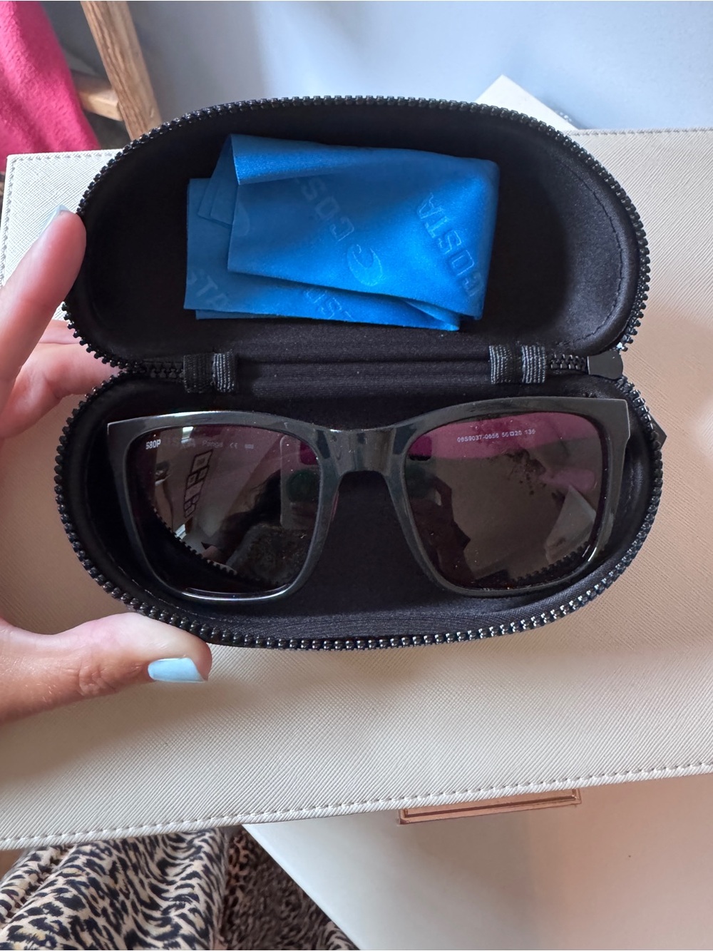 Costa Panga Women's Black Frame Sunglasses with Dark Lenses